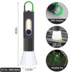 USB Rechargeable Multifunctional LED Flashlight Waterproof - Image 6