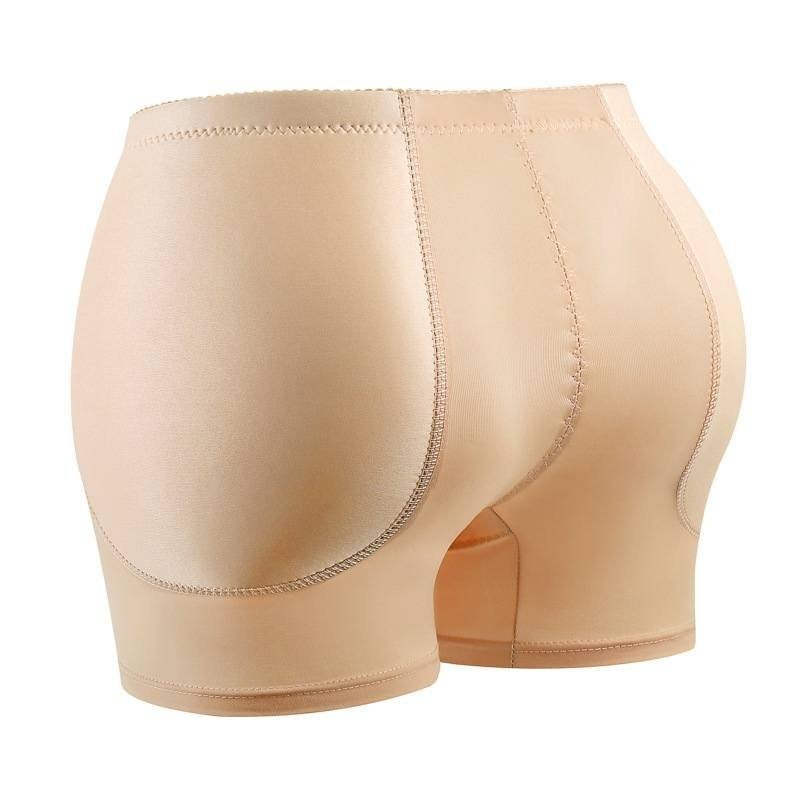 Close-up of a pair of nude seamless underwear from the back.