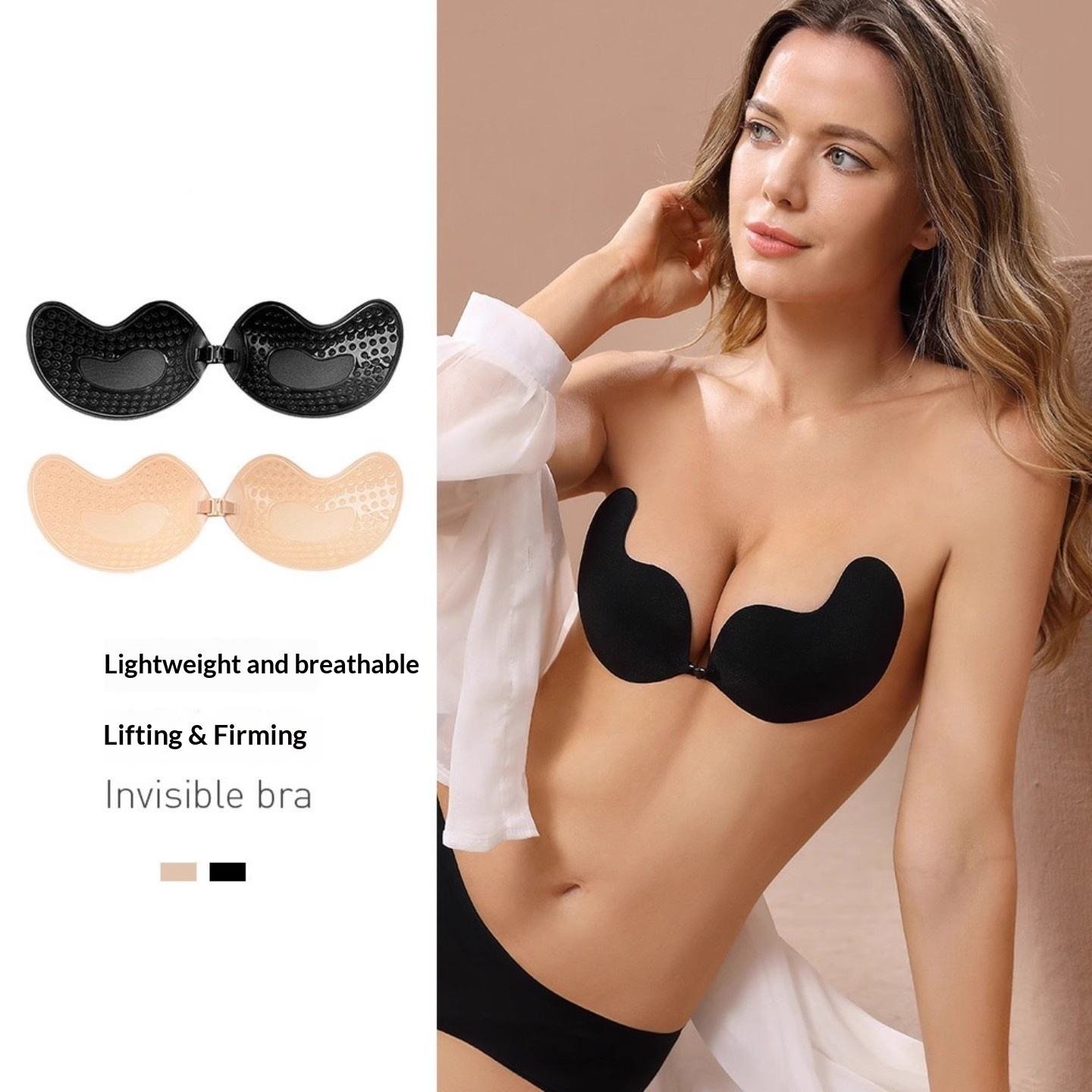 H44855936e0f3401db8dee04cb7c50491r Mango Shape Silicone Sticky Bra Cup - Image 1
