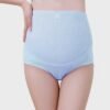 High waist maternity panty in light blue color, designed for comfort during pregnancy.